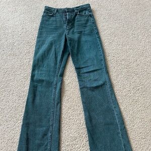 Hudson Green Flare 5 Button High Rise Jeans Size 26